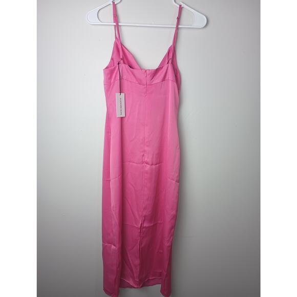 WeWoreWhat Pink Bodycon Dress Women Size 8 Cowl Midi NWT - Picture 6 of 7